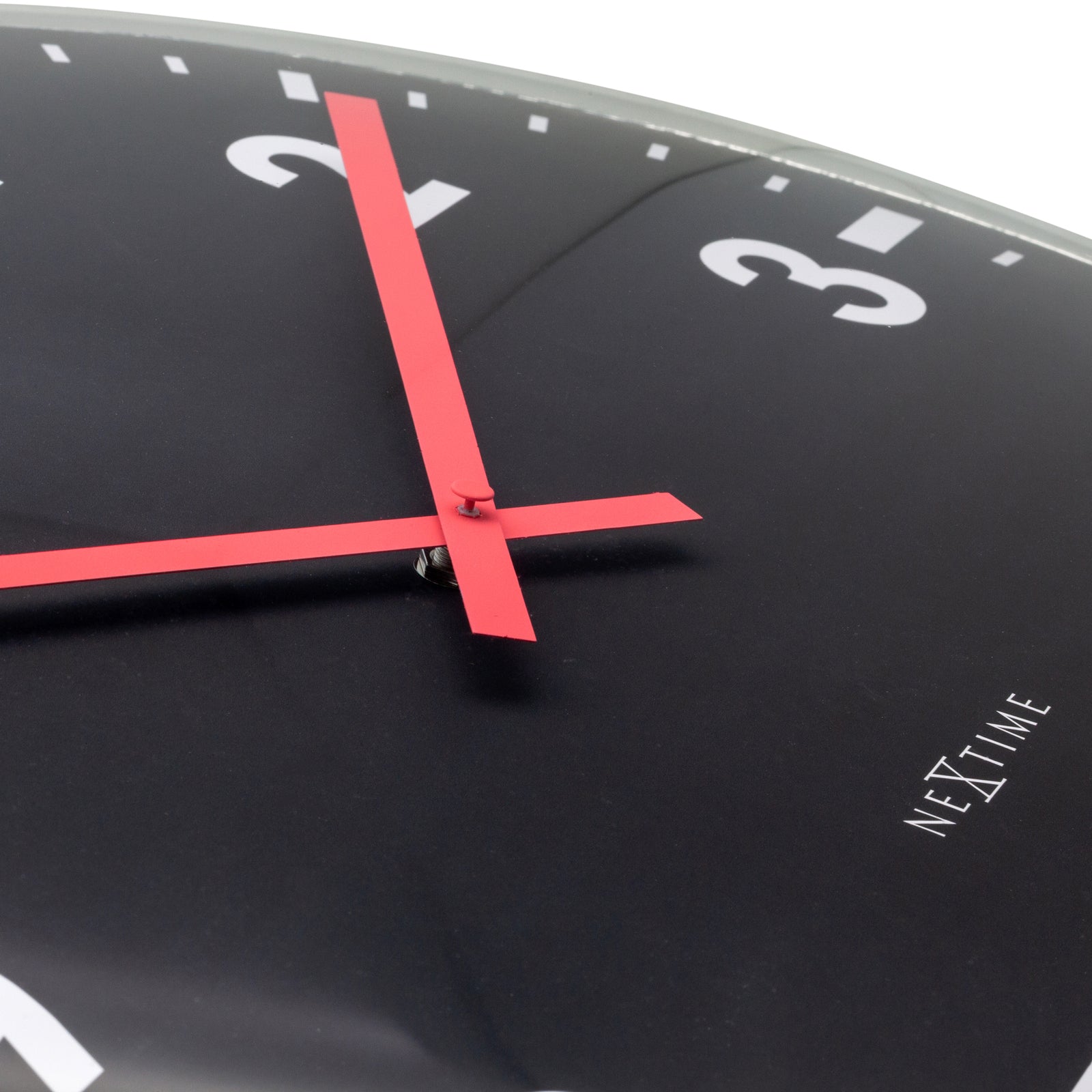 573298zw-nextime-duomo-glass-analogue-50cm-wall-clock-black