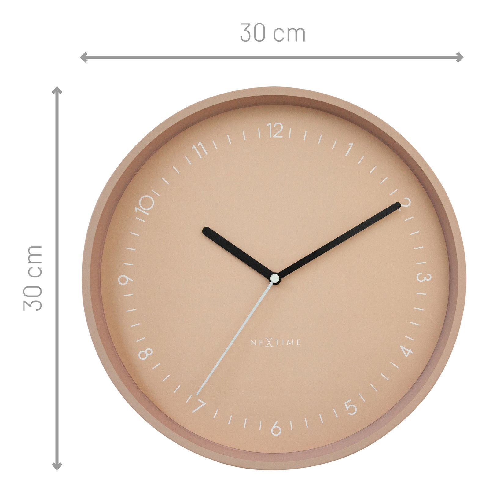 573305rz-nextime-berlin-glass-analogue-30cm-wall-clock-pink
