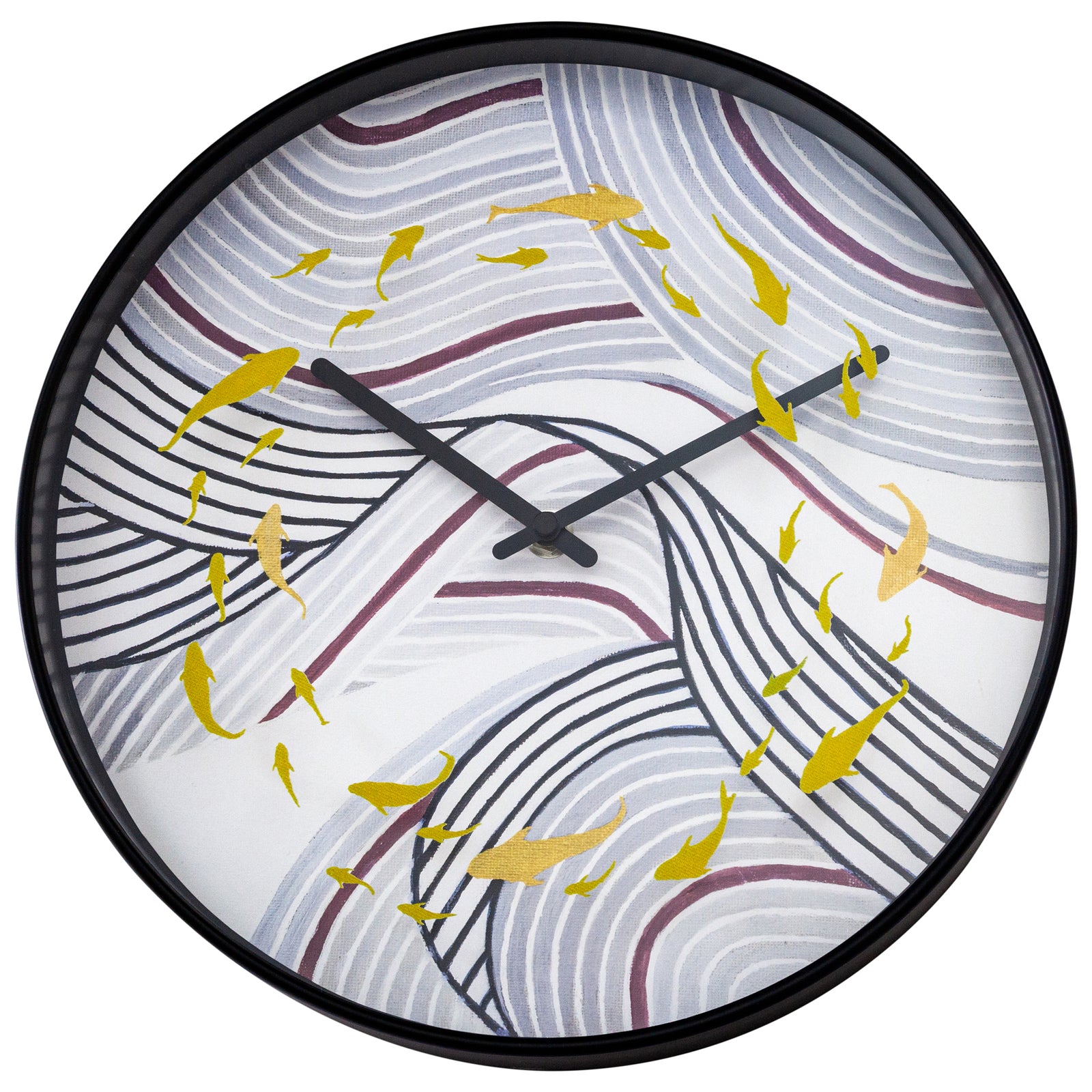 573313-nextime-koi-plastic-analogue-30cm-wall-clock-grey