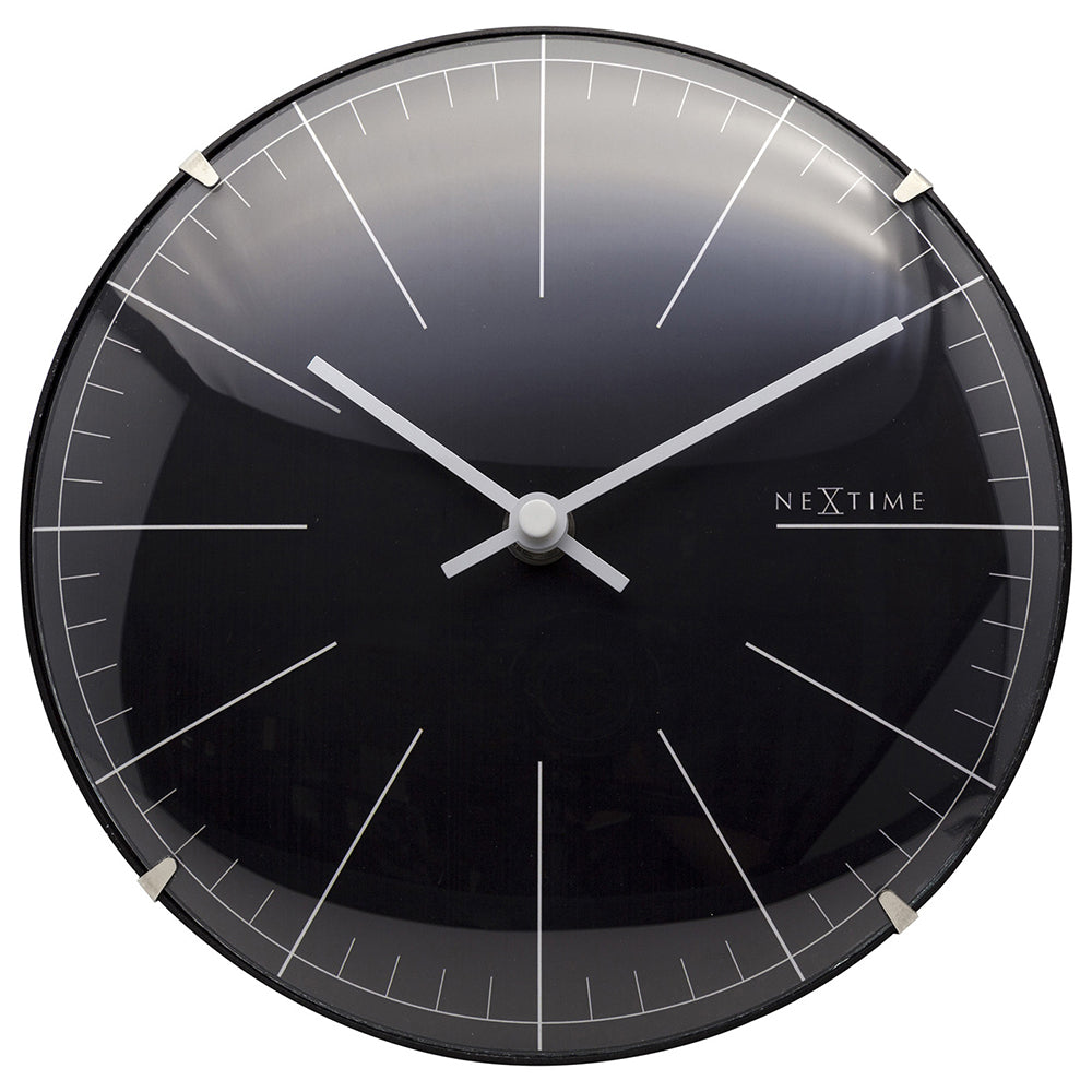573506zw-nextime-20cm-mini-dome-analogue-table-wall-clock-round-black