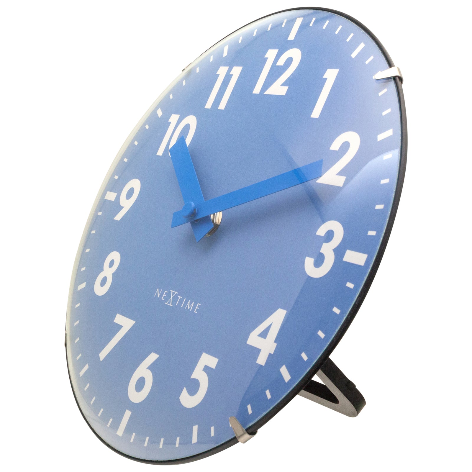 573533bl-nextime-duomo-analogue-20cm-mini-table-clock-blue