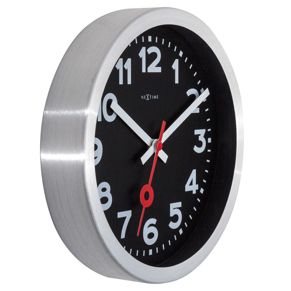 573998arzw-nextime-19cm-station-number-clock-black