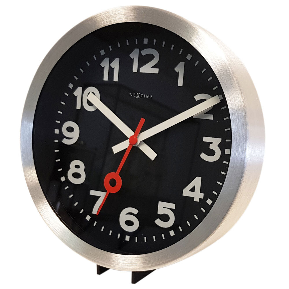 573998arzw-nextime-19cm-station-number-clock-black