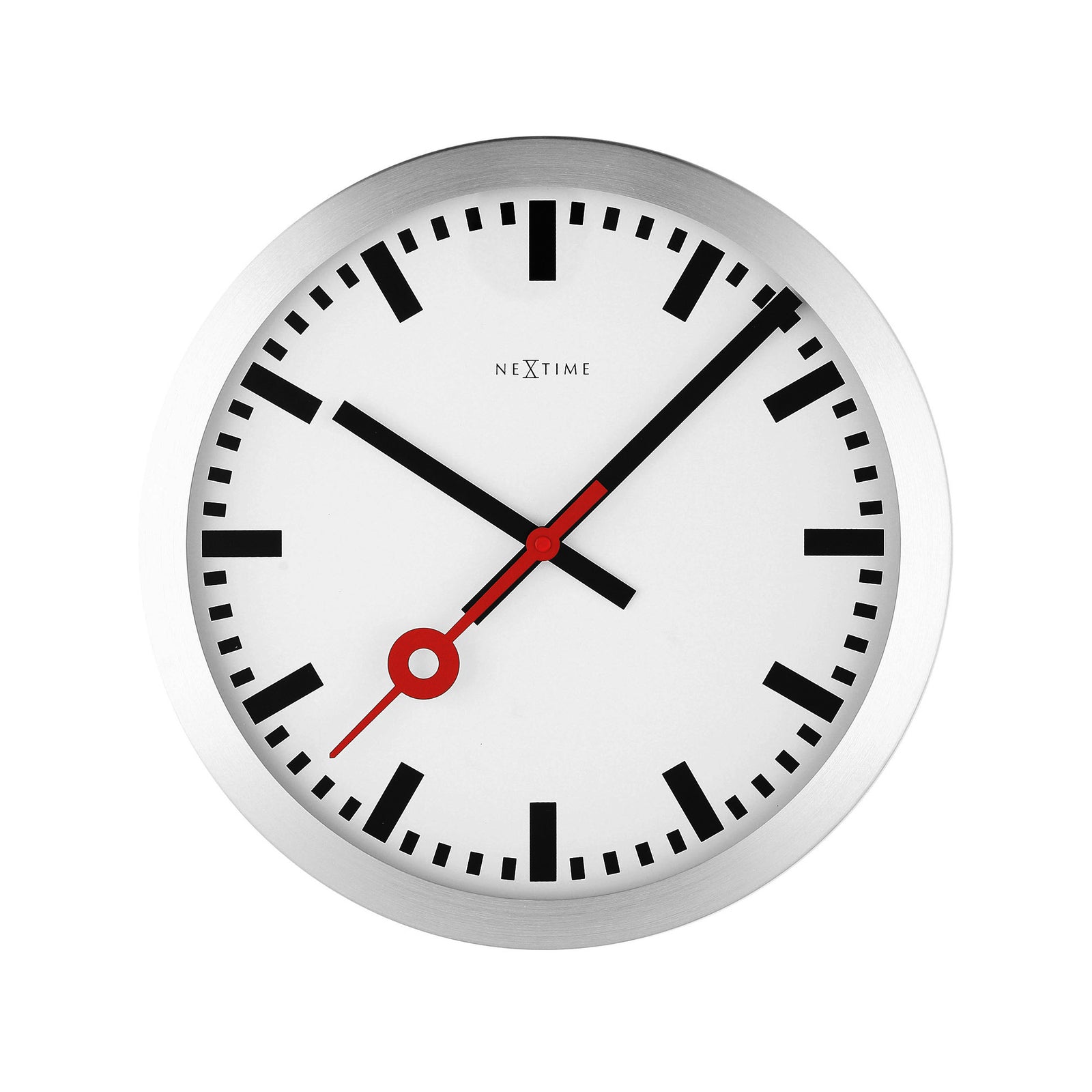 573998st-nextime-19cm-station-stripe-round-wall-clock-analogue-white