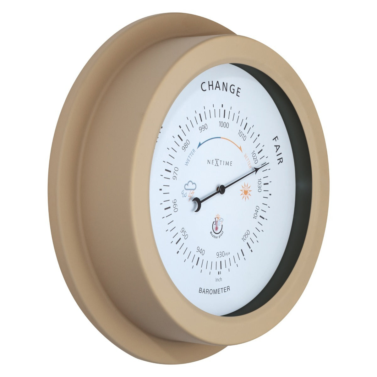 574303br-nextime-orchid-22cm-weatherproof-outdoor-barometer-metal-brown