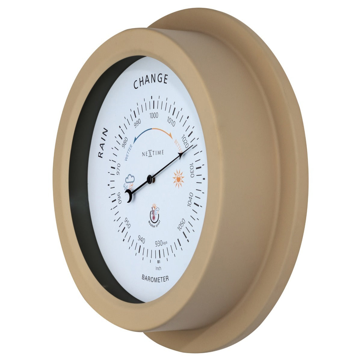 574303br-nextime-orchid-22cm-weatherproof-outdoor-barometer-metal-brown