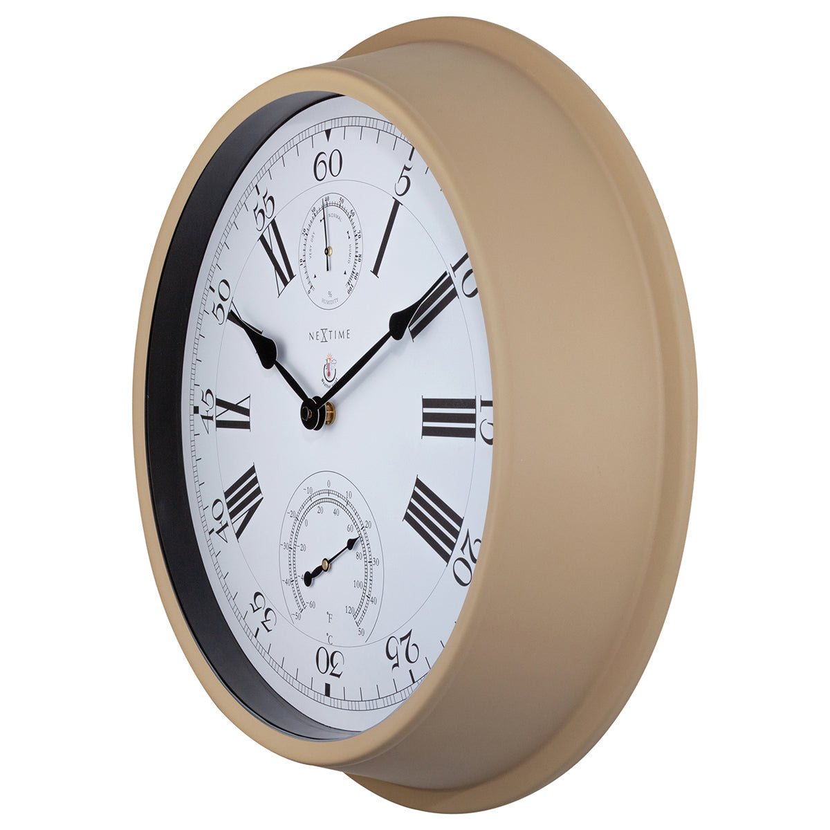 574305br-nextime-40-5cm-hyacinth-thermometer-hygrometer-outdoor-wall-clock-brown