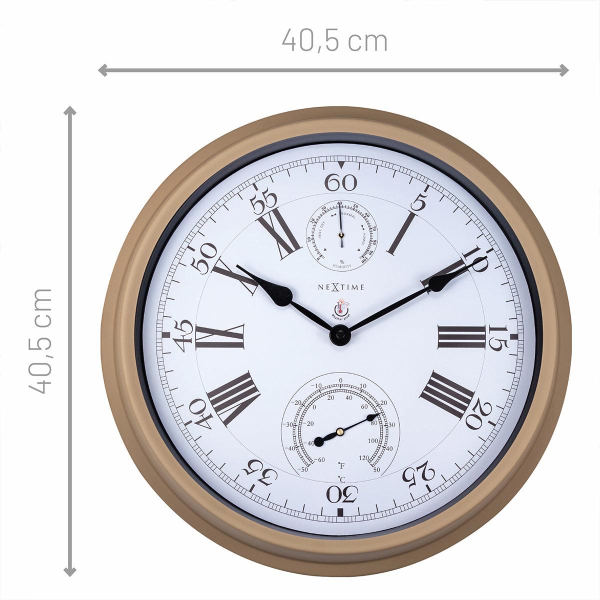 574305br-nextime-40-5cm-hyacinth-thermometer-hygrometer-outdoor-wall-clock-brown