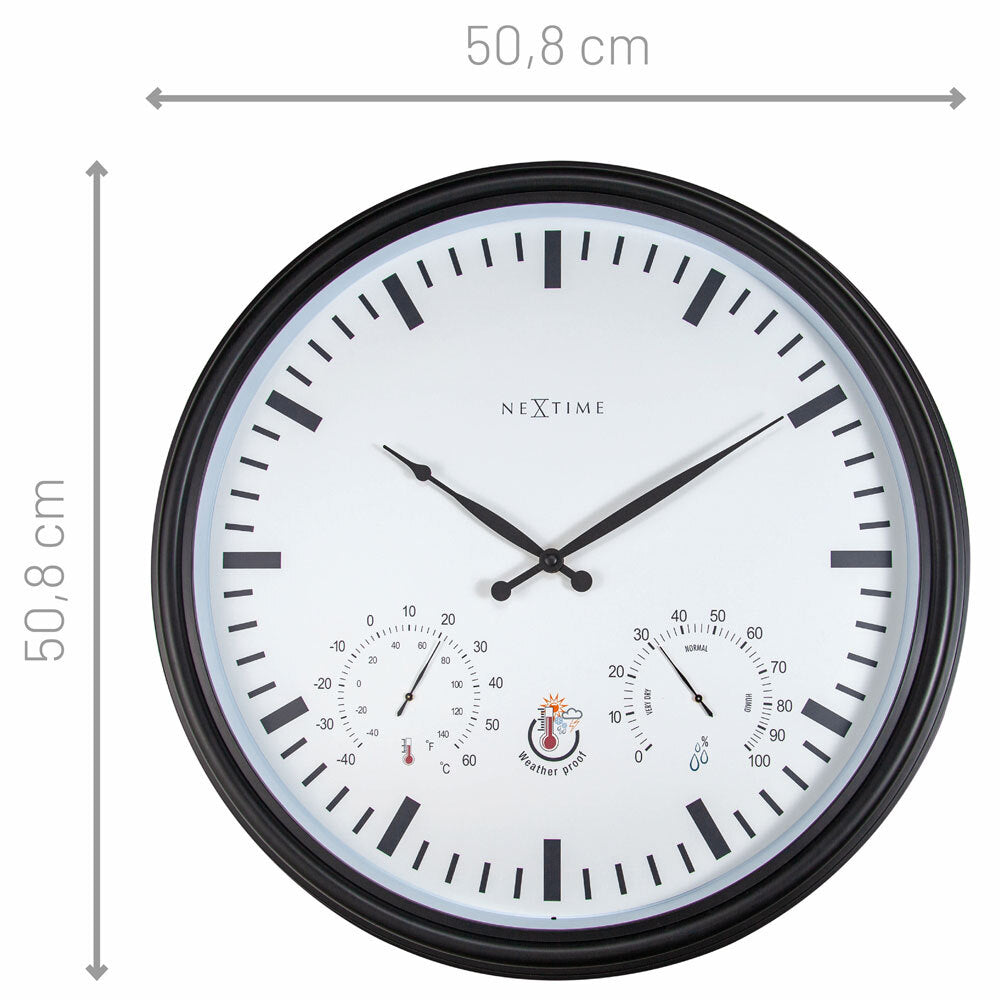 574306zw-nextime-50-8cm-sunflower-outdoor-wall-clock