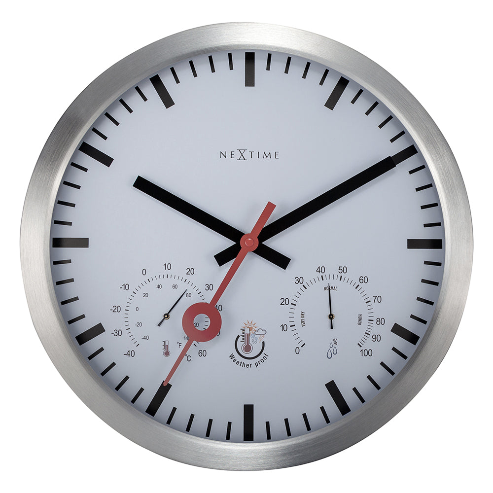 574307st-nextime-35cm-clematis-outdoor-wall-clock-white