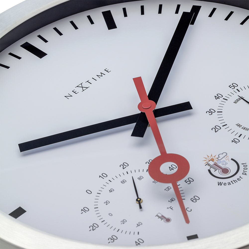 574307st-nextime-35cm-clematis-outdoor-wall-clock-white