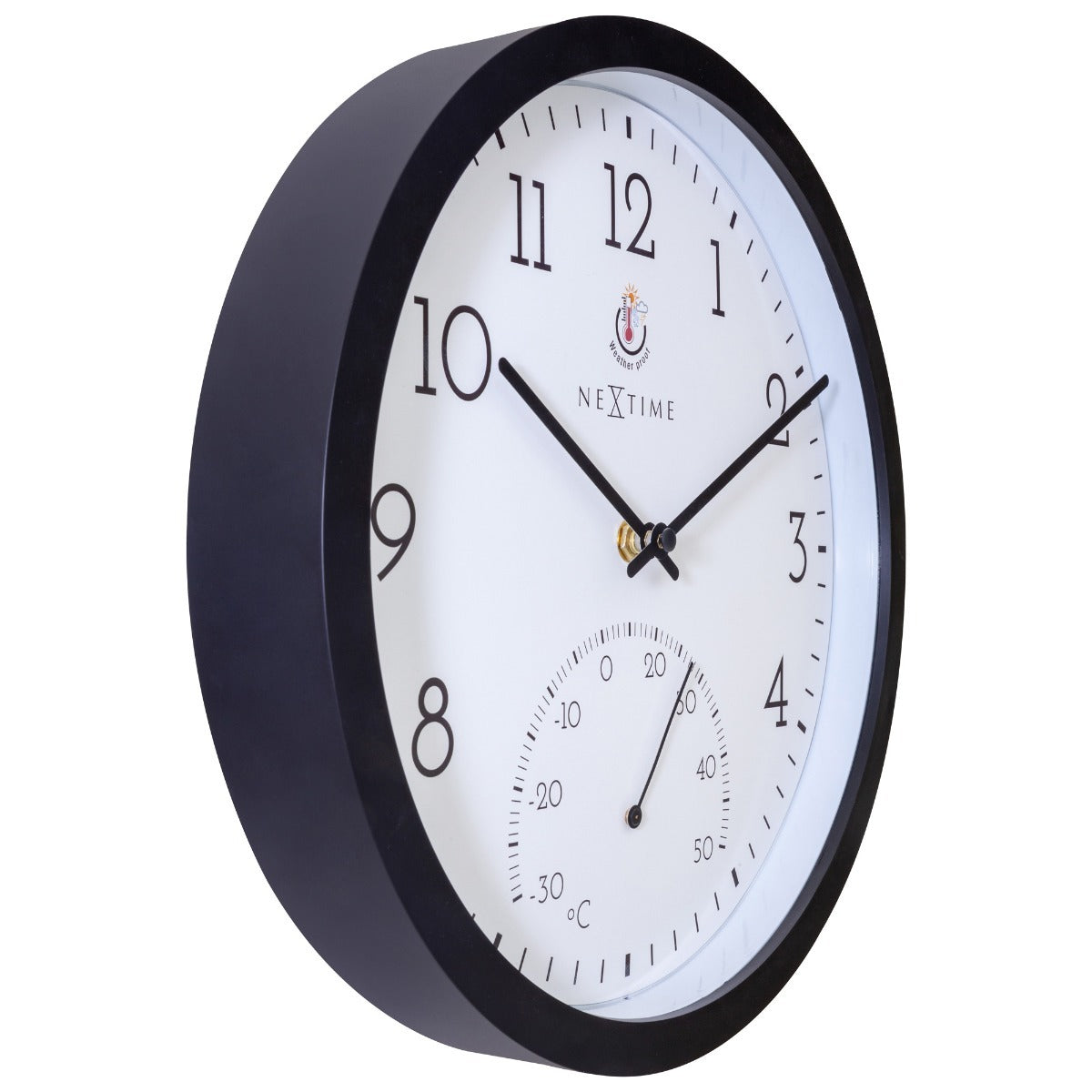 574313-nextime-marigold-weatherproof-outdoor-30-5cm-wall-clock-black-white