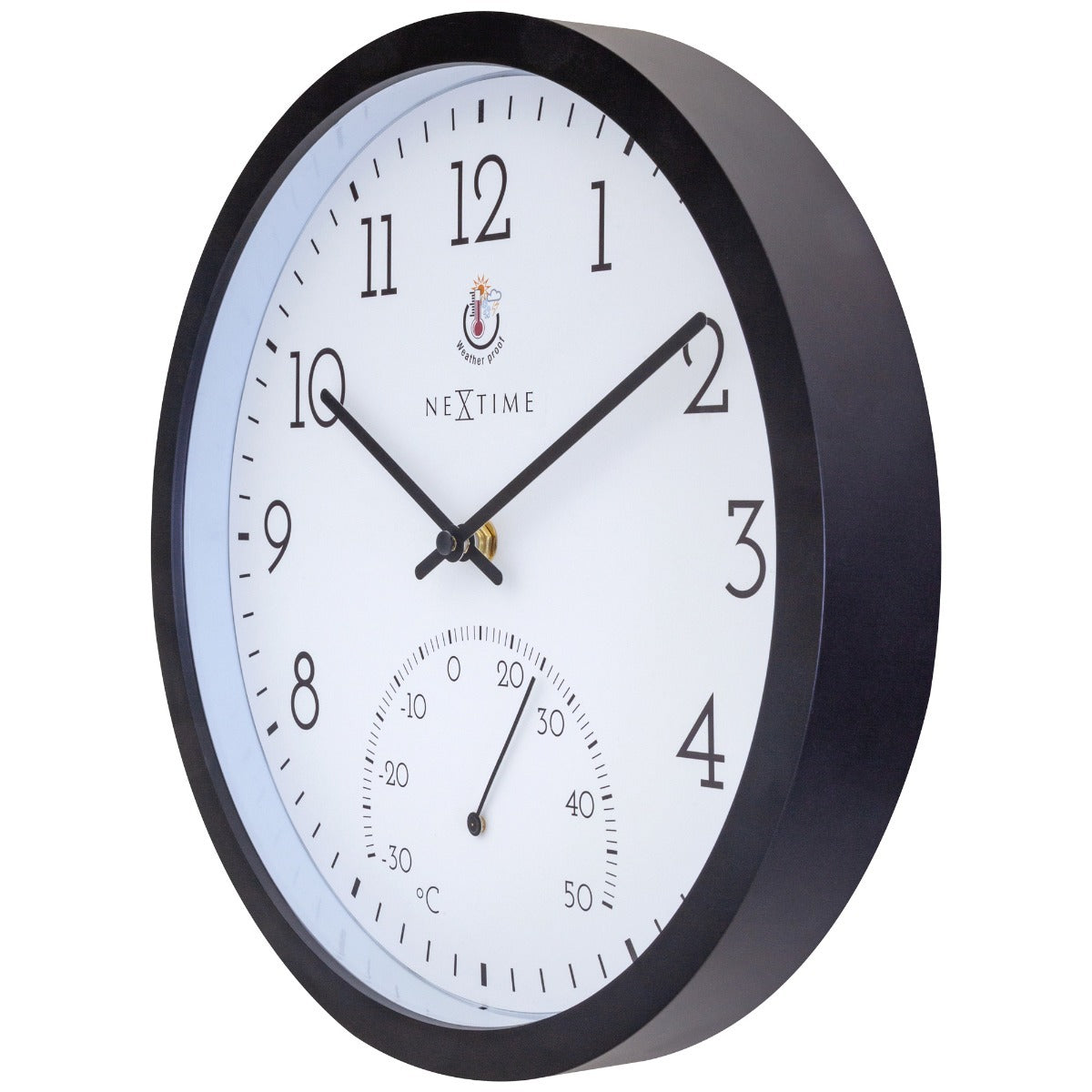 574313-nextime-marigold-weatherproof-outdoor-30-5cm-wall-clock-black-white