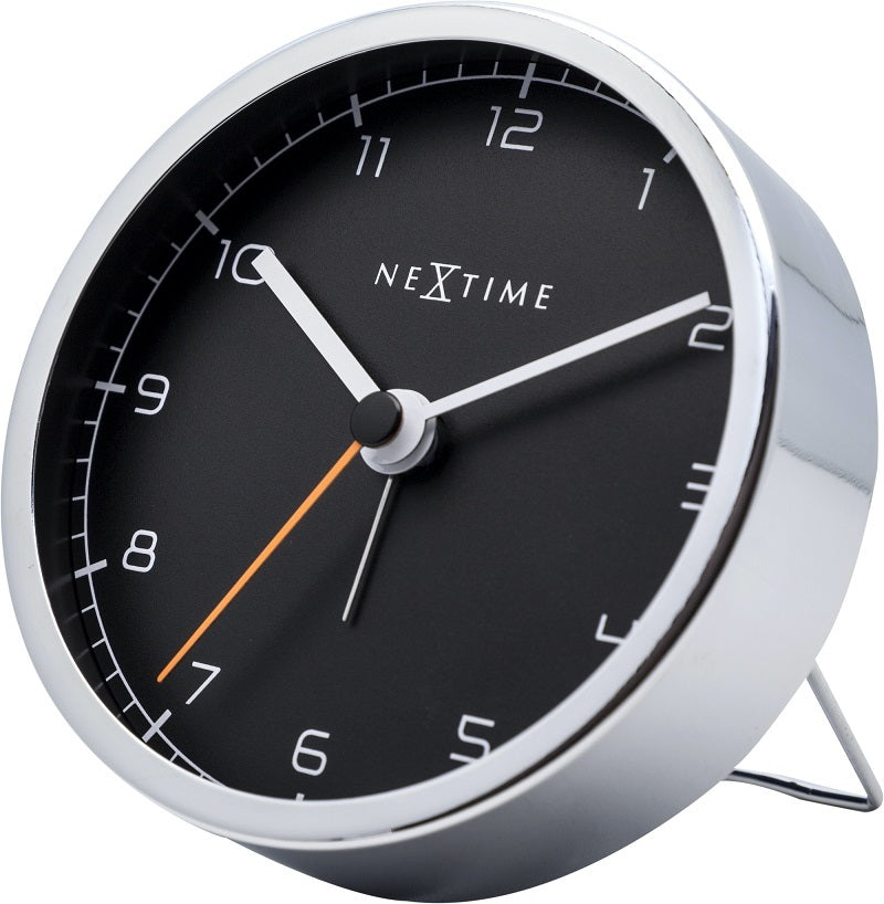 575194zw-nextime-9cm-company-metal-analogue-alarm-clock-office-decor-black