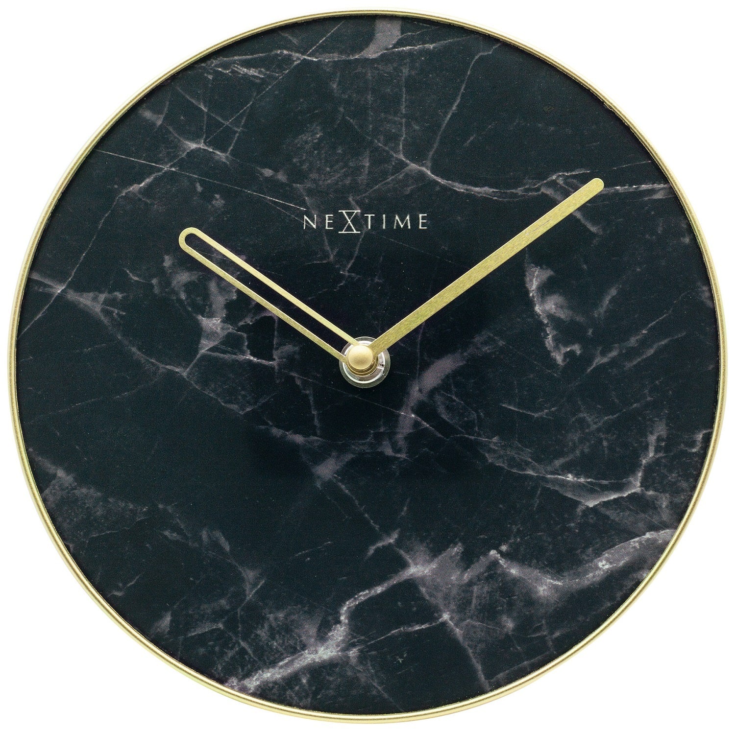 575222zw-nextime-20cm-marble-table-analogue-clock-black-gold