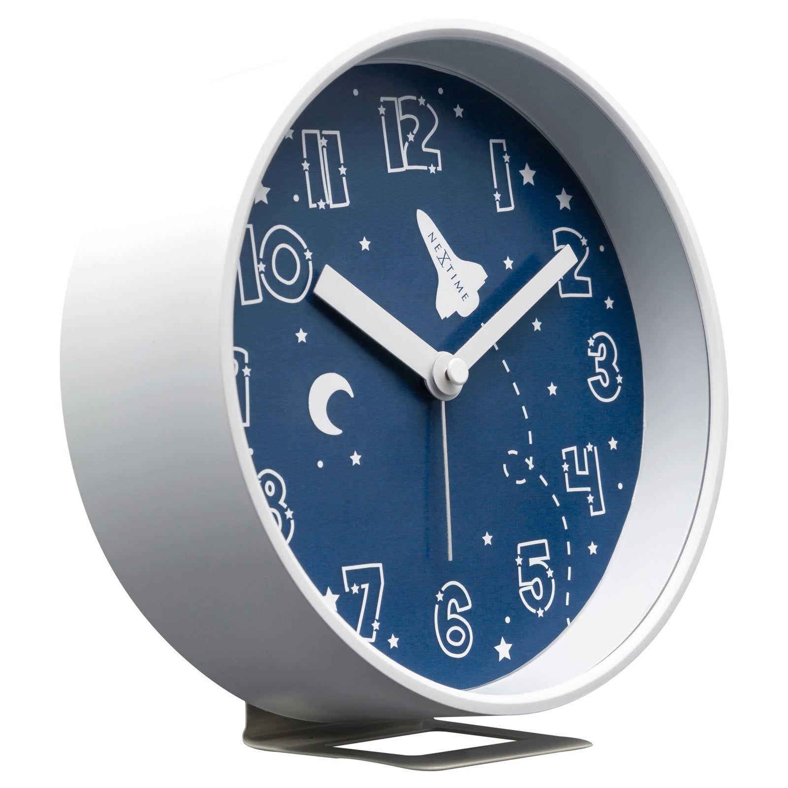 575235bl-nextime-rocket-12-5x13cm-plastic-alarm-clock-analogue-w-night-light-blue