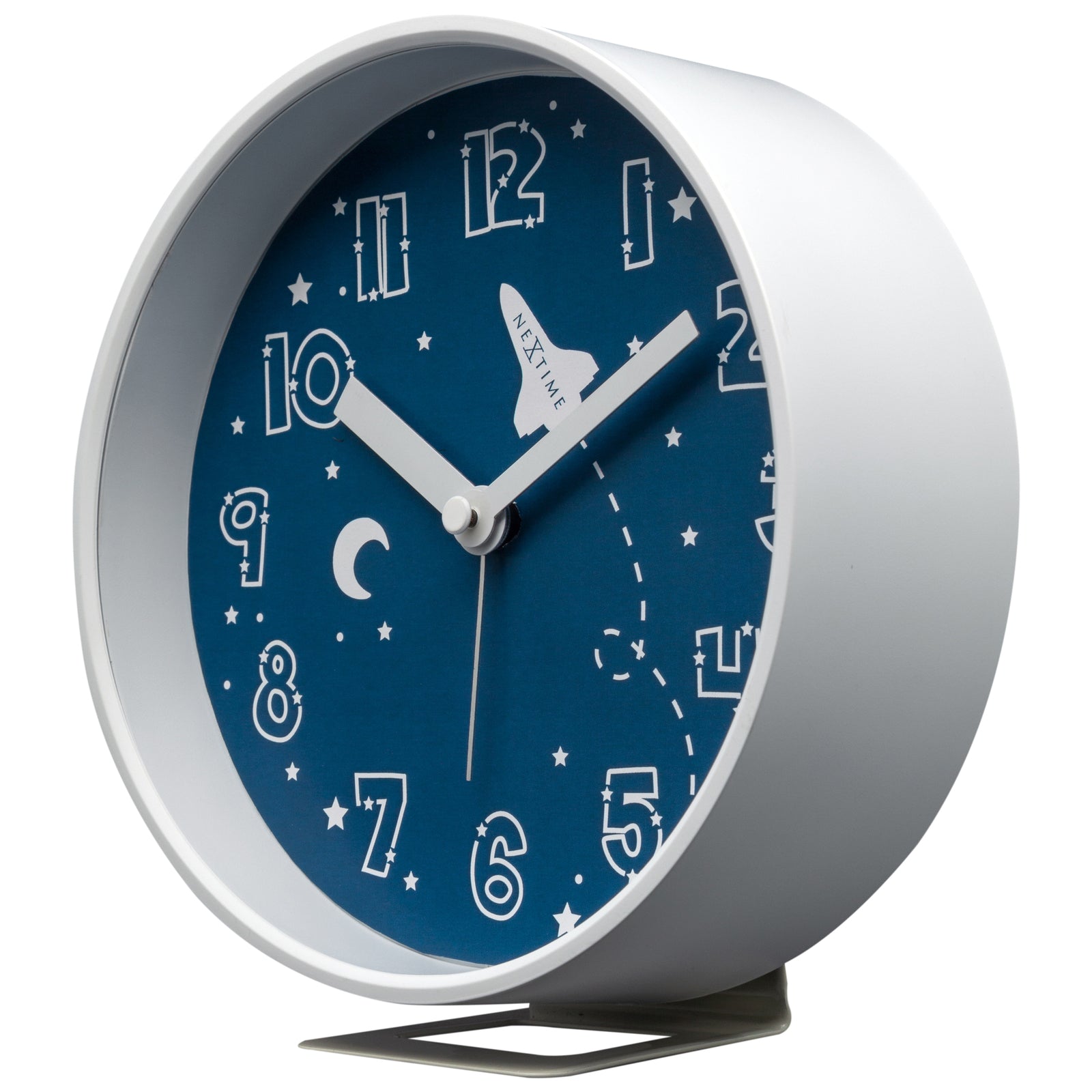 575235bl-nextime-rocket-12-5x13cm-plastic-alarm-clock-analogue-w-night-light-blue