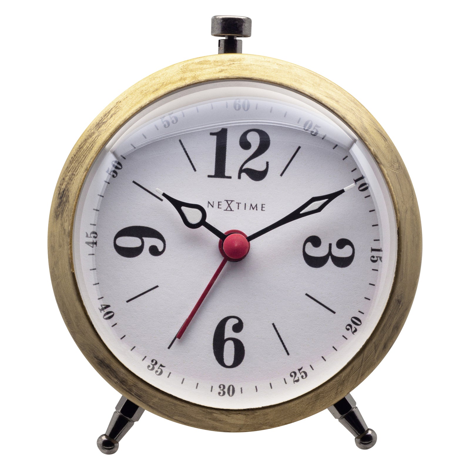 575237go-nextime-harvey-9x10-8cm-alarm-clock-w-luminous-hands-gold
