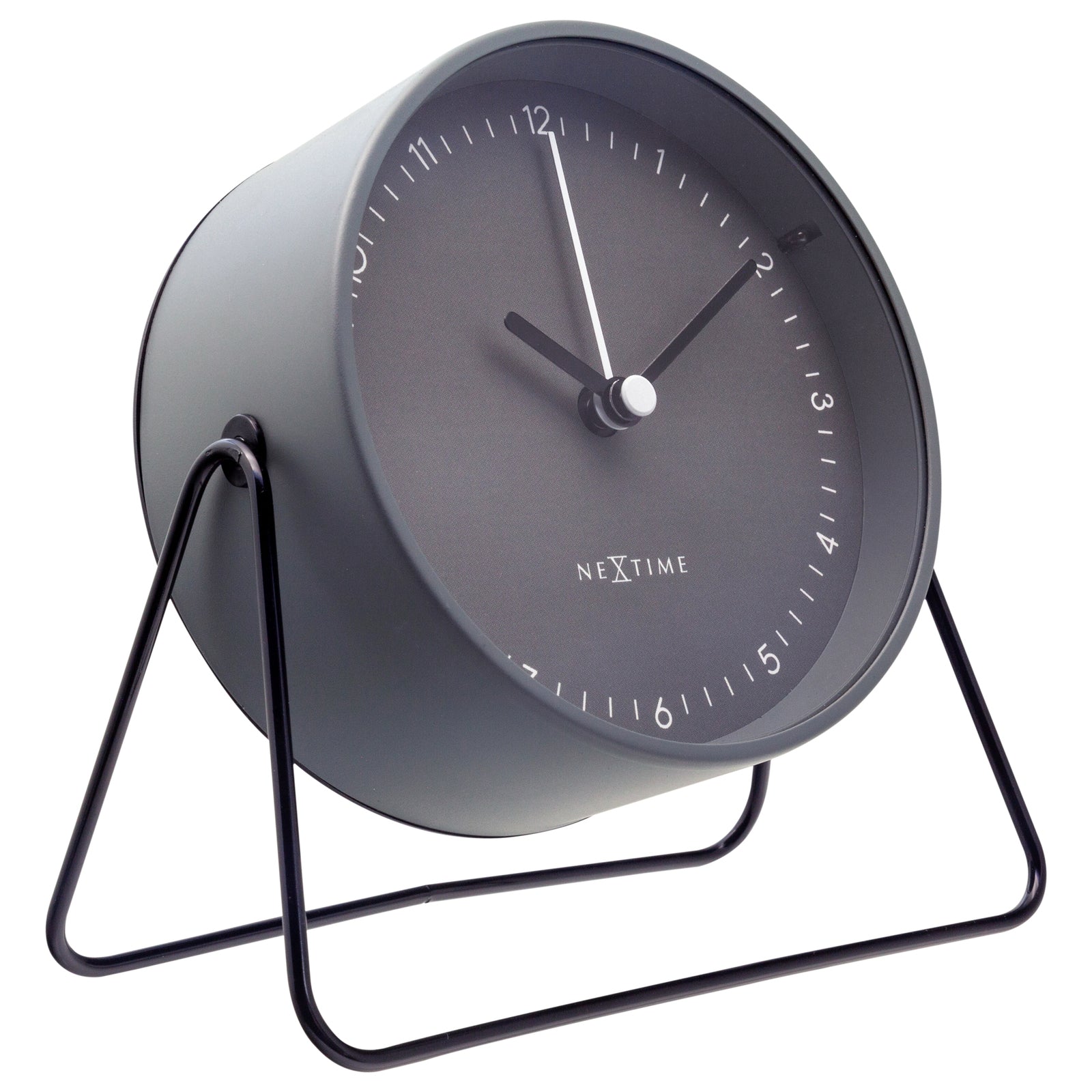 575240gs-nextime-berlin-14x13cm-table-alarm-clock-w-night-light-grey