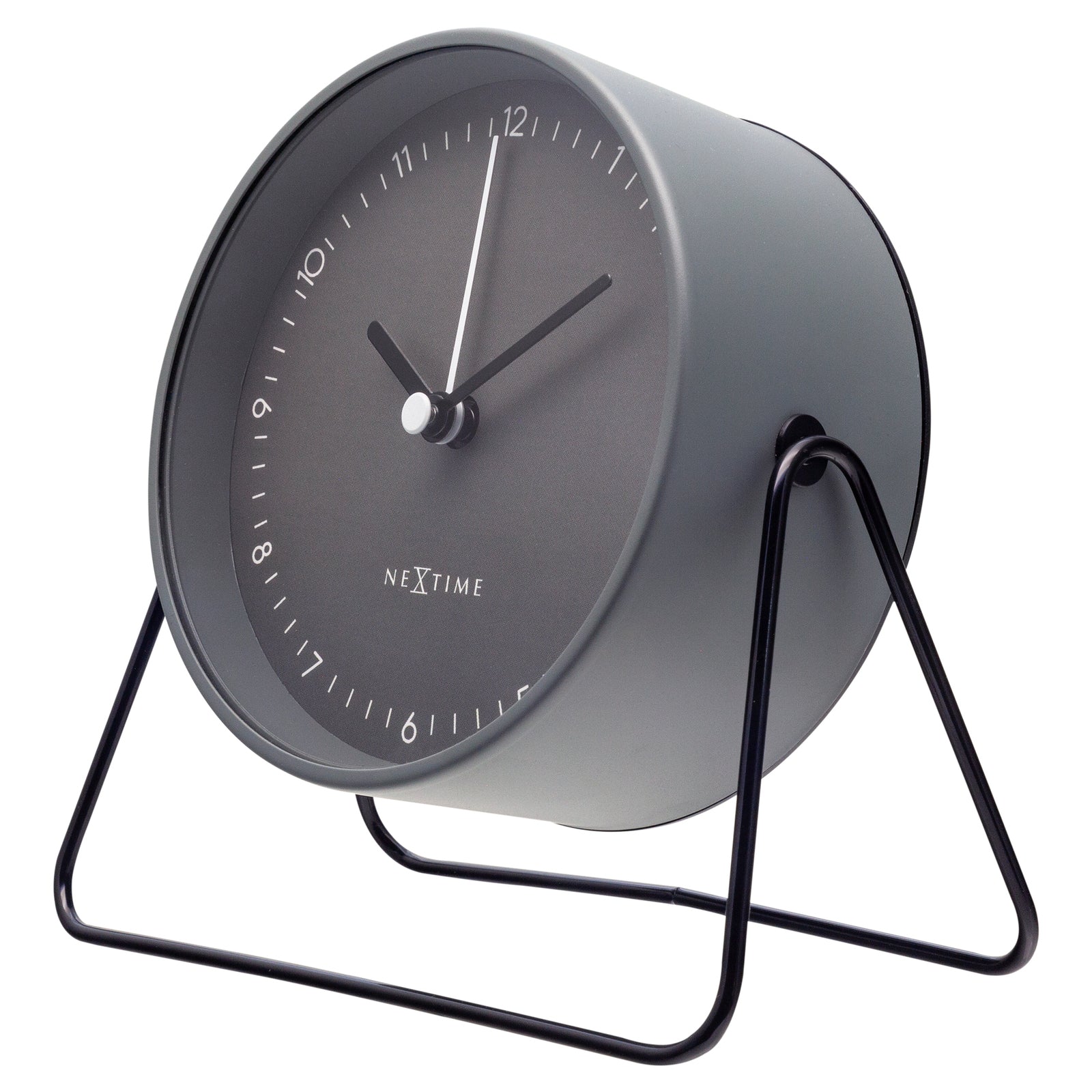 575240gs-nextime-berlin-14x13cm-table-alarm-clock-w-night-light-grey