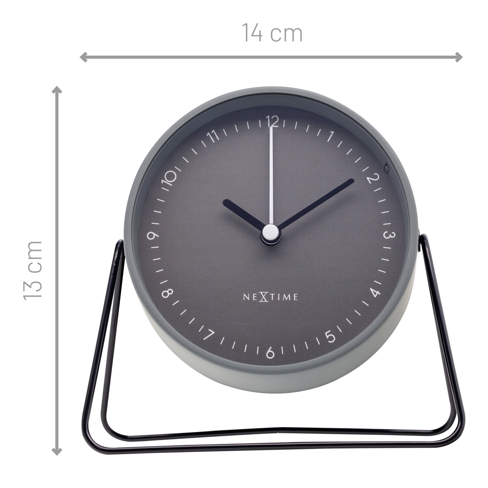 575240gs-nextime-berlin-14x13cm-table-alarm-clock-w-night-light-grey