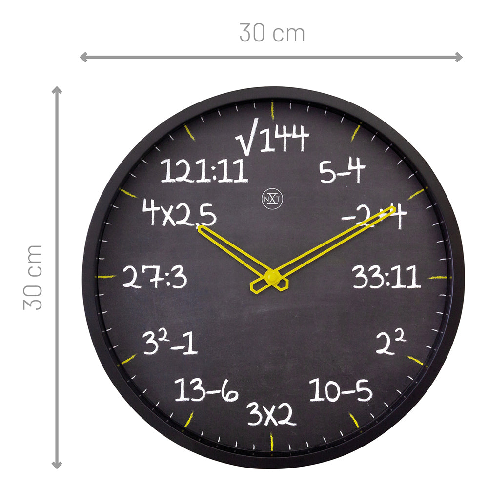 577363zw-nextime-maths-30cm-silent-analogue-round-wall-clock