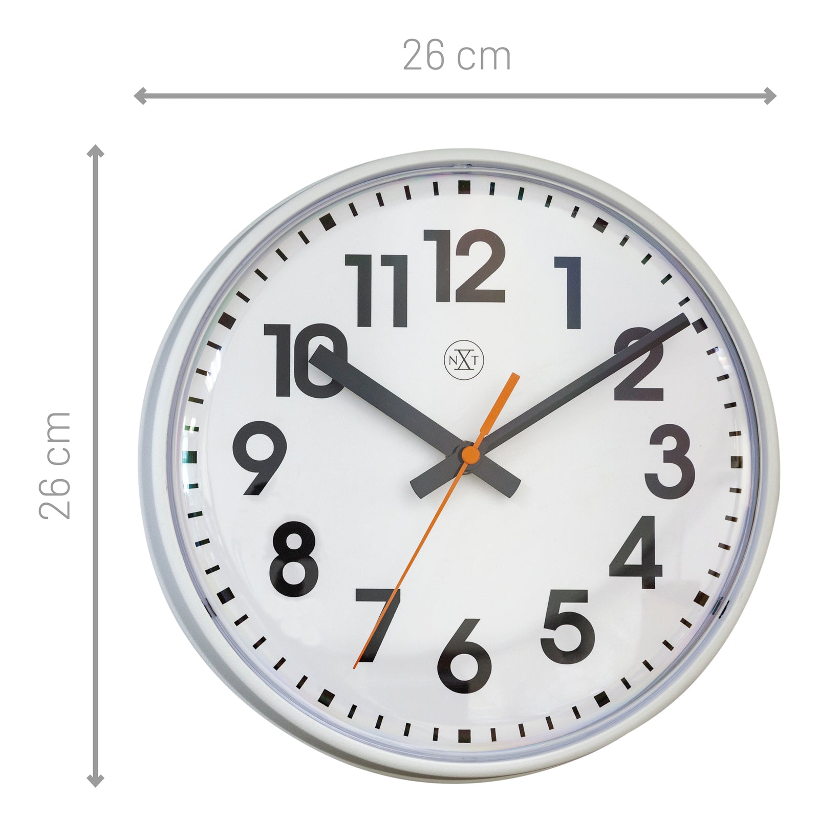 577367wi-nextime-peter-plastic-analogue-26cm-wall-clock-white
