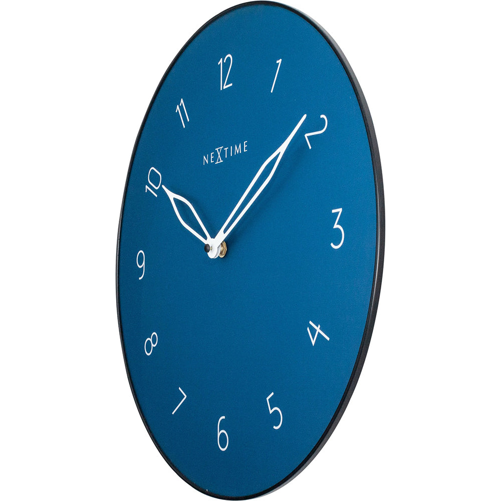 578193bl-nextime-40cm-carousel-silent-sweep-analogue-round-wall-clock-blue