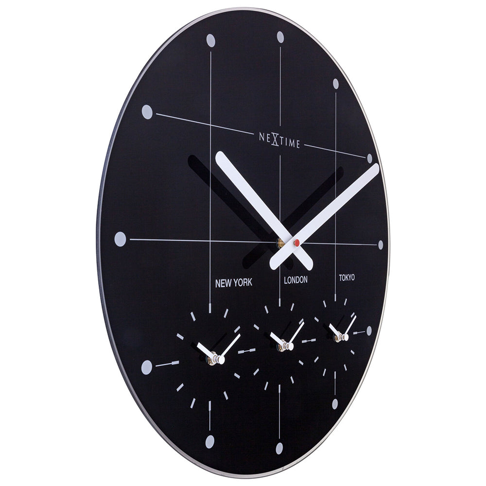 578197zw-nextime-43cm-big-city-multiple-time-zone-round-wall-clock-black