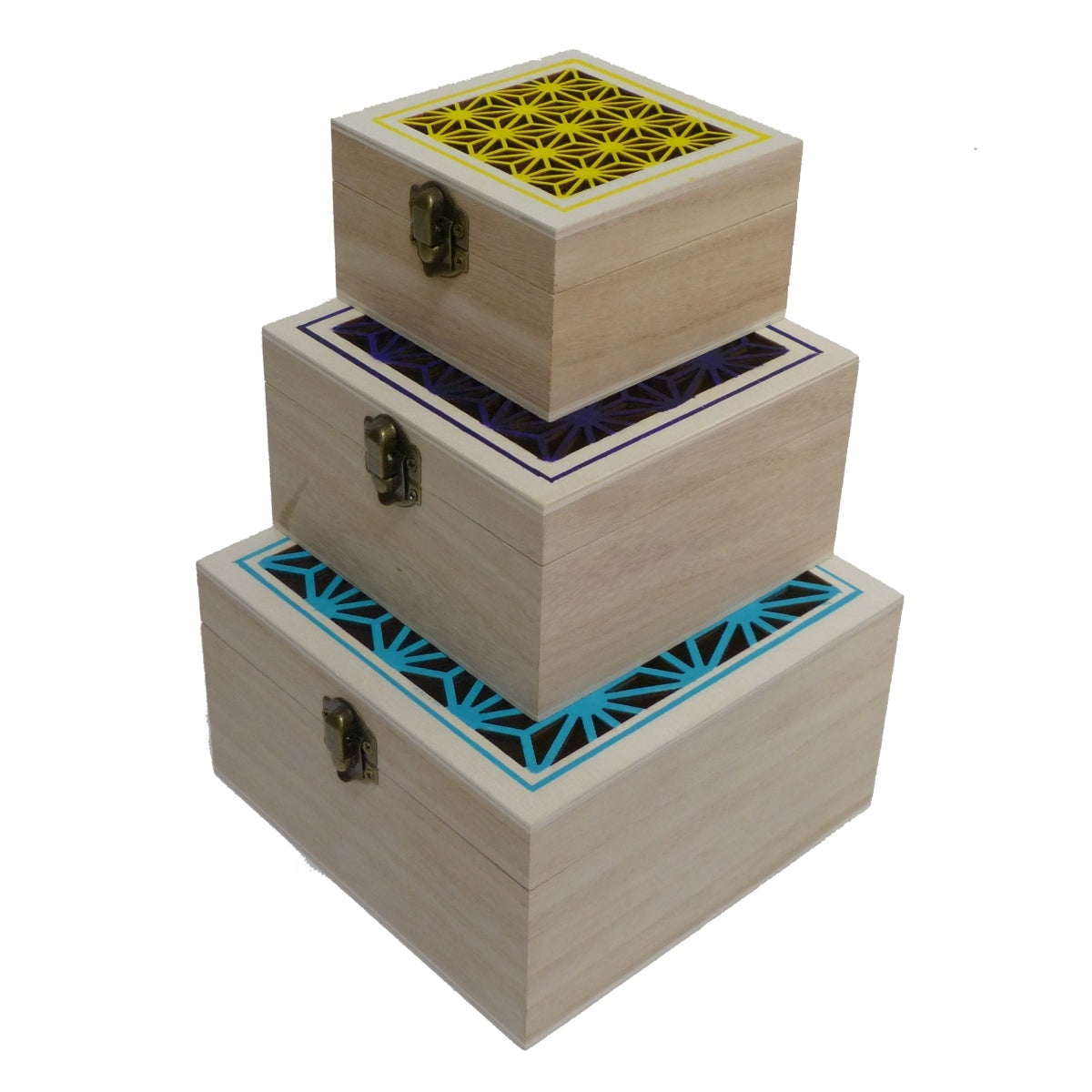 617014-3pc-boyle-craft-square-storage-box-laser-cut-geometric-w-catch-set