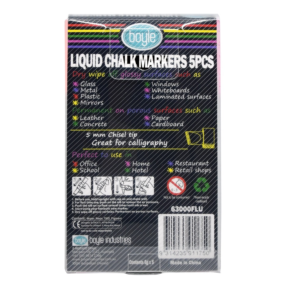 63000flu-5pc-boyle-liquid-chalk-writing-markers-fluorescent