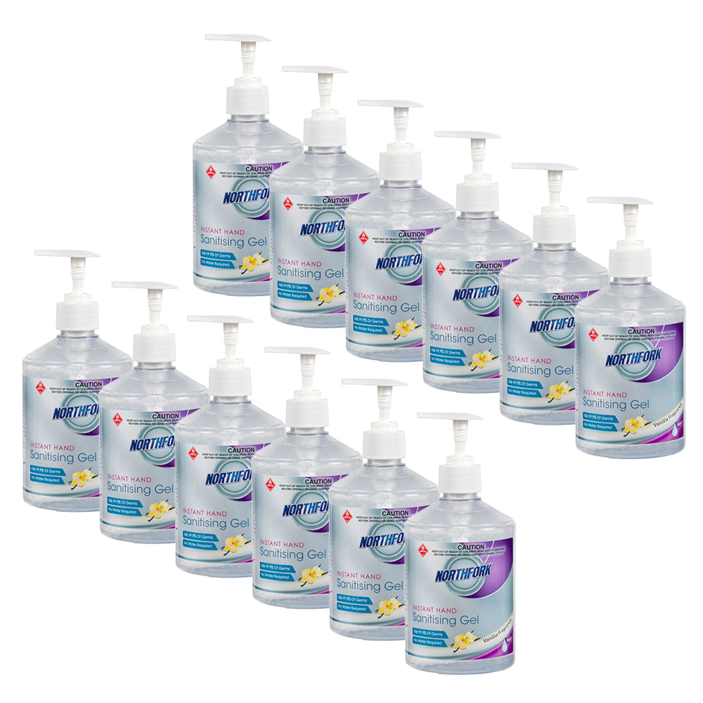 635090300-12pk-northfork-500ml-instant-hand-sanitising-gel-w-pump-vanilla