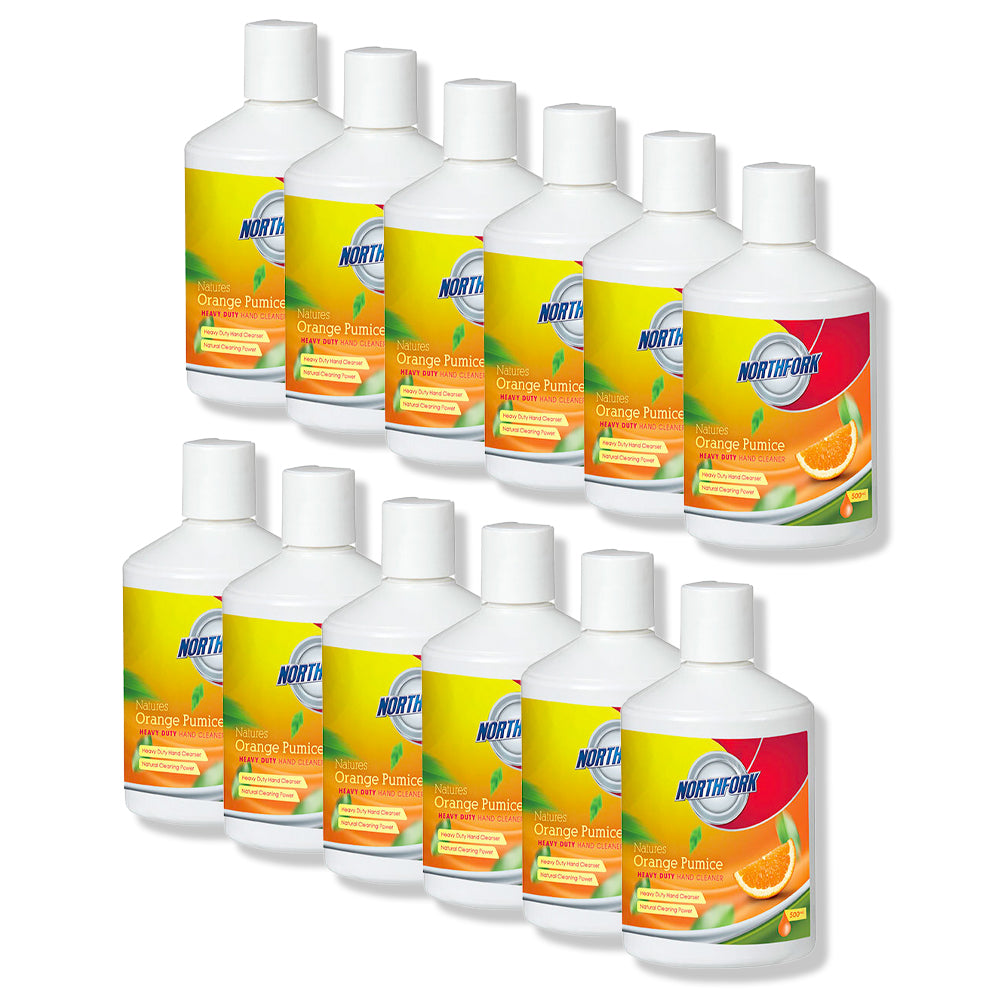 637130300-12pk-northfork-natures-500ml-orange-pumice-hand-cleaner