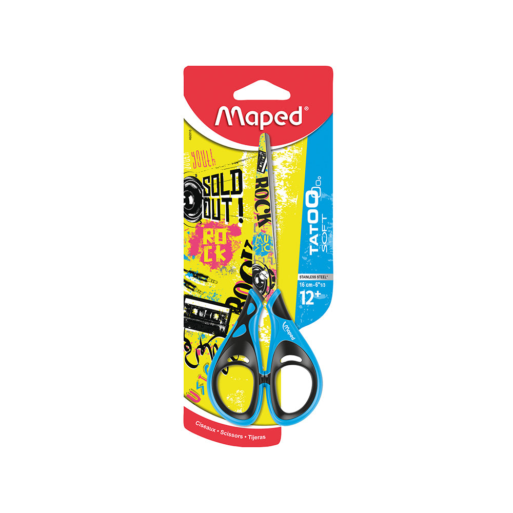 669108-bl-maped-tatoo-soft-16cm-scissors-blue
