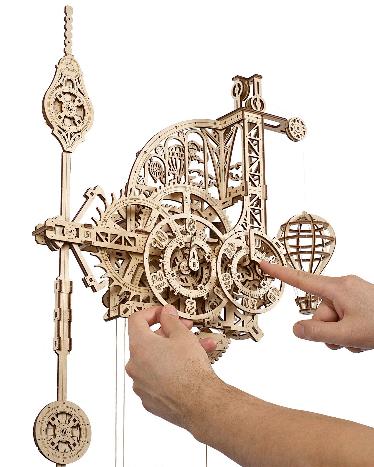 70154-ugears-aero-clock-mechanical-diy-wooden-3d-puzzle-320pc