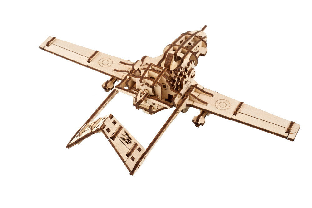 70189-ugears-bayraktar-tb2-combat-drone-wooden-3d-puzzle-12pc