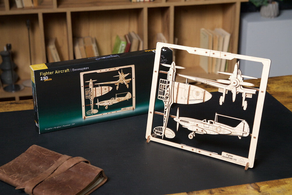 70196-ugears-fighter-aircraft-2-5d-puzzle-diy-wooden-47pc