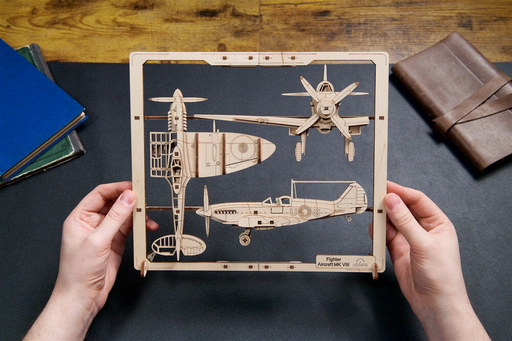 70196-ugears-fighter-aircraft-2-5d-puzzle-diy-wooden-47pc