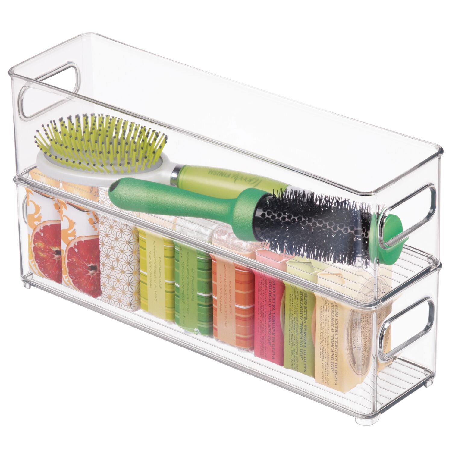 75030-idesign-freeze-binz-36-6x9-9cm-storage-deep-bin-w-handles-clear