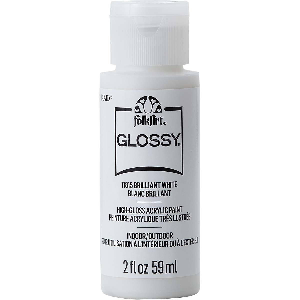 7611815-plaid-folkart-59ml-glossy-art-acrylic-paint-brilliant-white