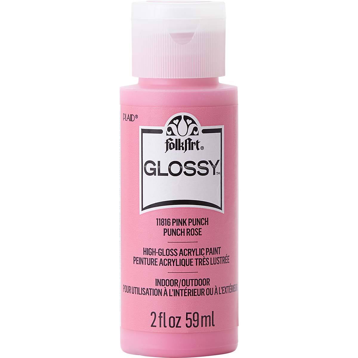 7611816-plaid-folkart-59ml-glossy-art-acrylic-paint-pink-punch