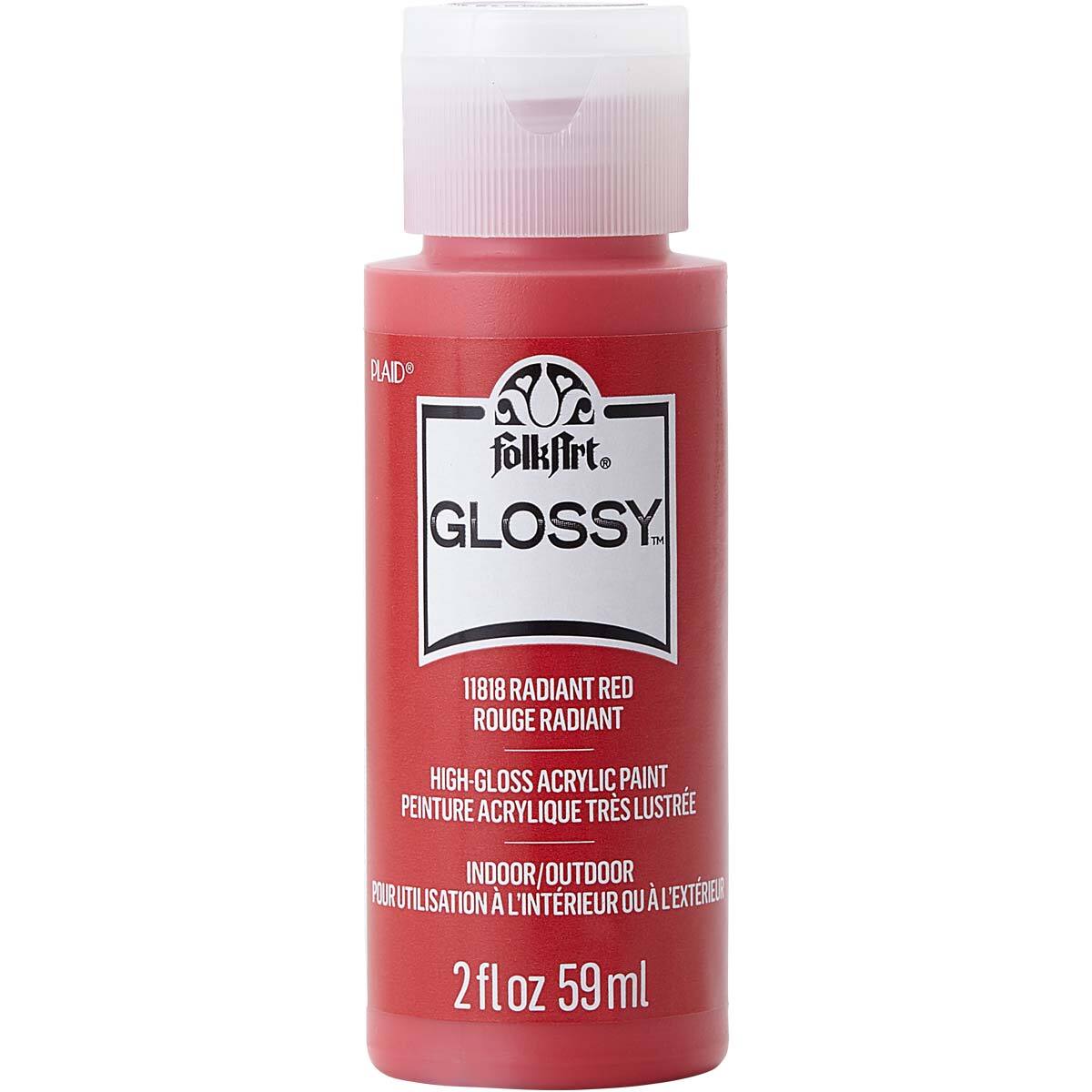 7611818-plaid-folkart-59ml-glossy-art-acrylic-paint-radiant-red