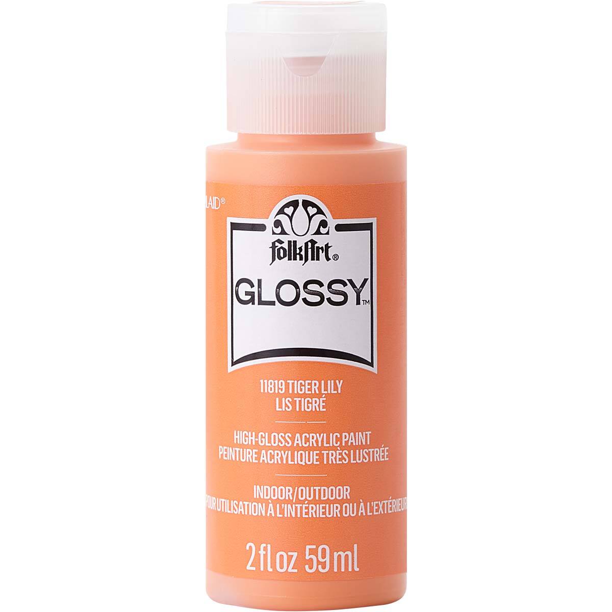 7611819-plaid-folkart-59ml-glossy-art-acrylic-paint-tiger-lily