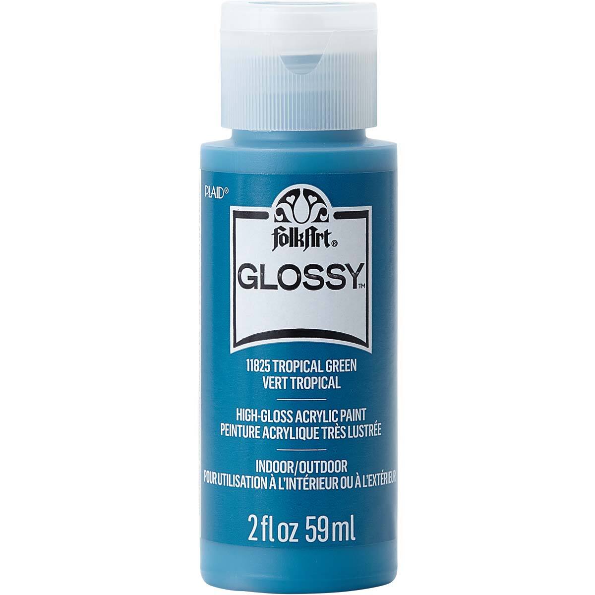 7611825-plaid-folkart-59ml-glossy-art-acrylic-paint-tropical-green