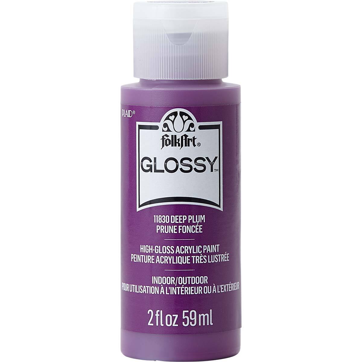 7611830-plaid-folkart-59ml-glossy-art-acrylic-paint-deep-plum
