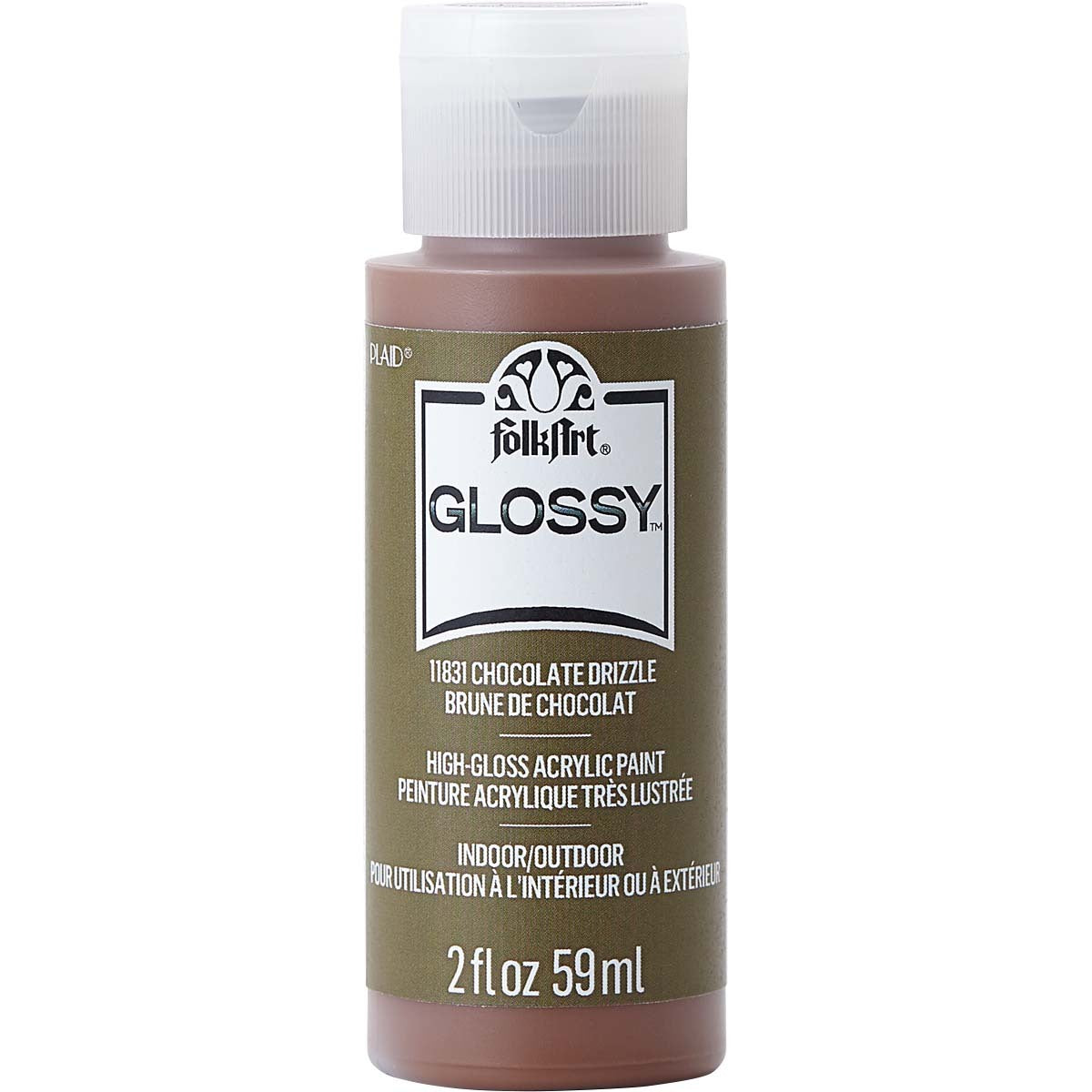 7611831-plaid-folkart-59ml-glossy-art-acrylic-paint-chocolate-drizzle