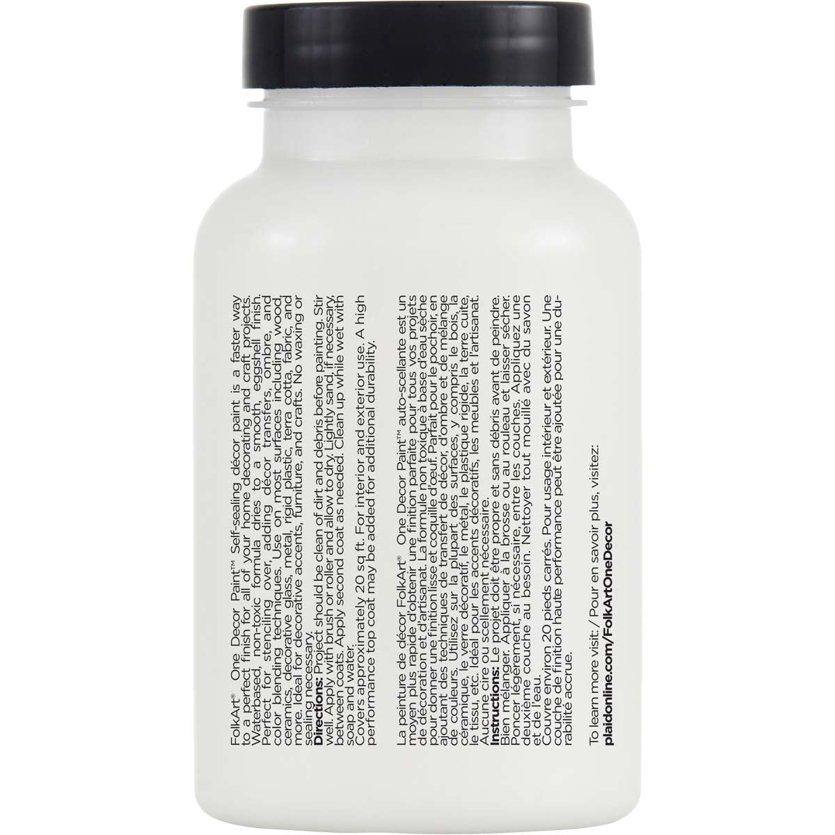 7636054-plaid-folkart-236ml-one-decor-paint-eggshell-finish-wicked-white