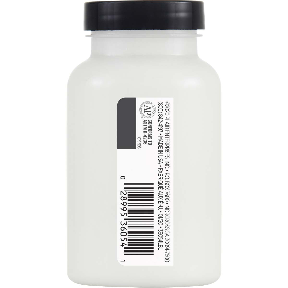 7636054-plaid-folkart-236ml-one-decor-paint-eggshell-finish-wicked-white