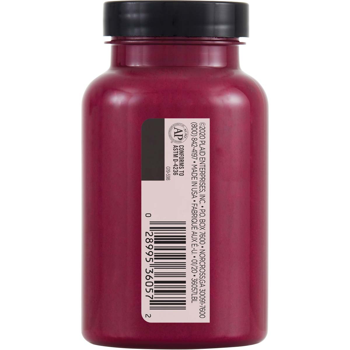 7636057-plaid-folkart-236ml-one-decor-paint-eggshell-finish-cranberry
