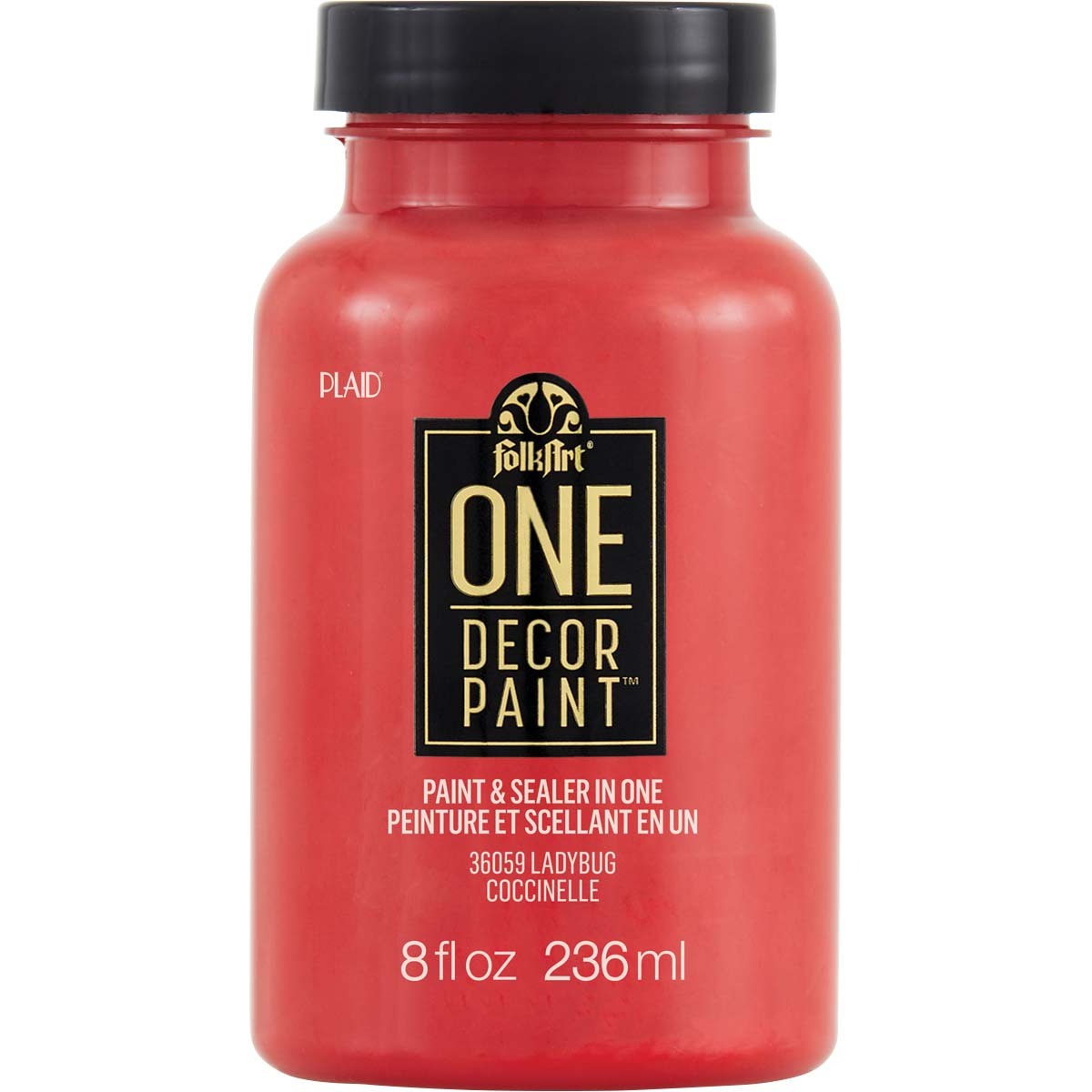 7636059-plaid-folkart-236ml-one-decor-paint-eggshell-finish-ladybug